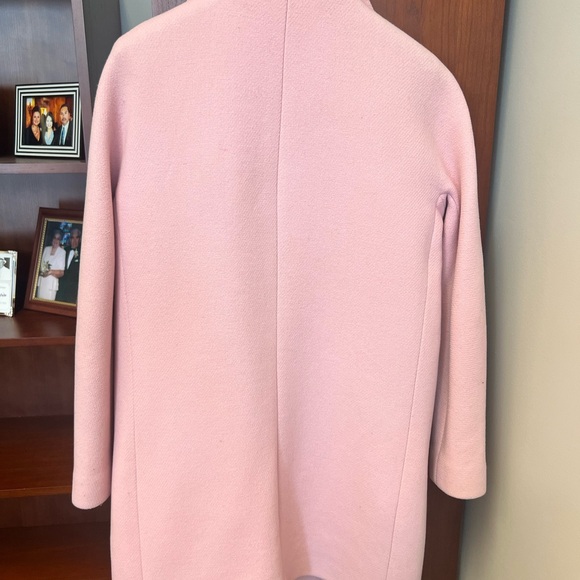J Crew Cocoon Wool Blend Pink Coat - Size 2 - Picture 3 of 12
